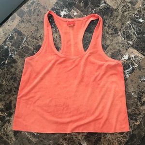 Two tone orange workout tank